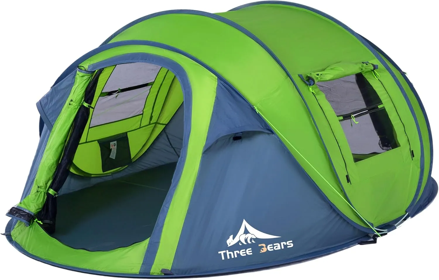 ThreeBears Instant Pop-Up Tent–2 Person Tent with Easy Automatic Setup, Ideal for Camping, Traveling, and Outdoor Adventures. Quick and Convenient Assembly