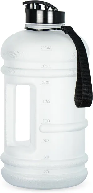 TOOFEEL 2 Liter Water Bottles - Big Water Jugs - 2.2L 74oz LeakProof - Clear Matte