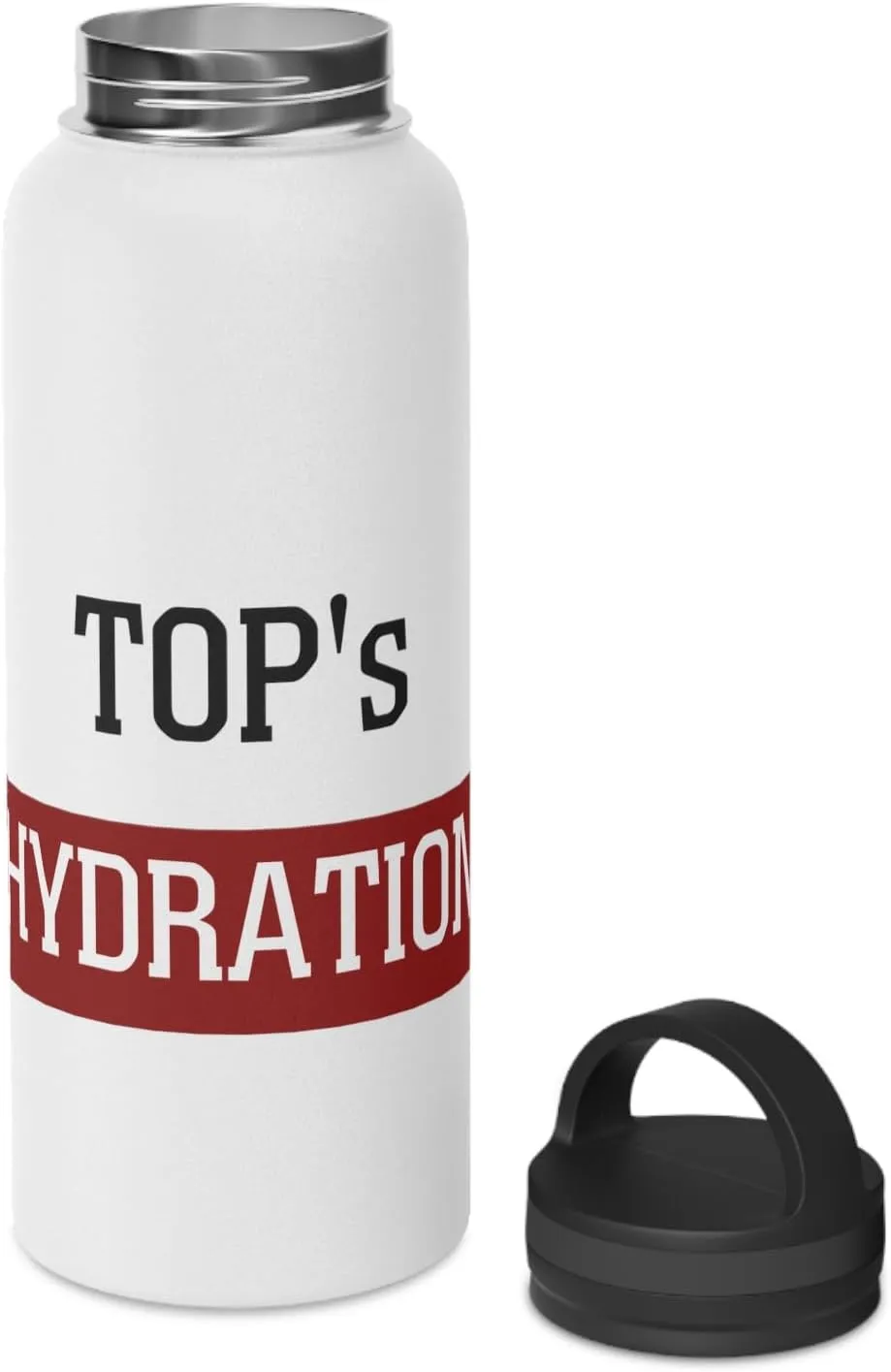 Top's Hydration: Insulated Water Bottle – Stainless Steel, Handle Lid, Perfect Military Gift, 12oz, 18oz, 32oz