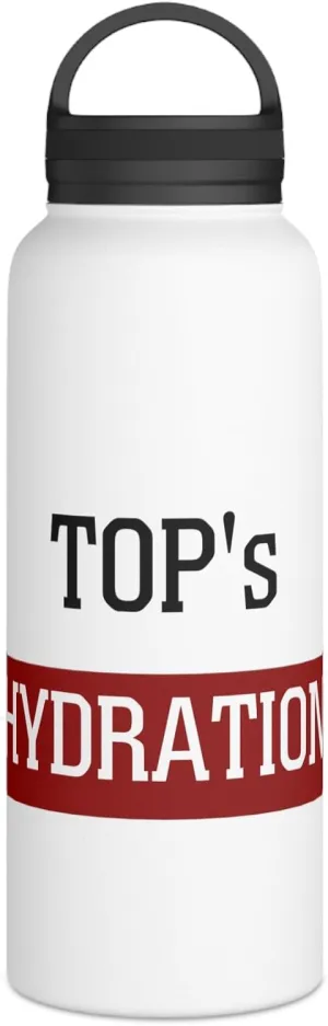 Top's Hydration: Insulated Water Bottle – Stainless Steel, Handle Lid, Perfect Military Gift, 12oz, 18oz, 32oz