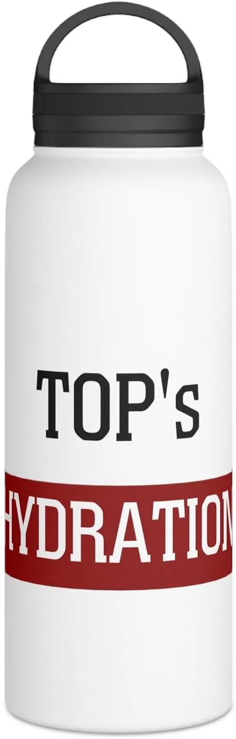 Top's Hydration: Insulated Water Bottle – Stainless Steel, Handle Lid, Perfect Military Gift, 12oz, 18oz, 32oz