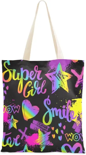 Tote Bag for Women Foldable Tote Bag With Pouch Large Shoulder Bag Top Handle Handbag for Travel Work Pattern 1