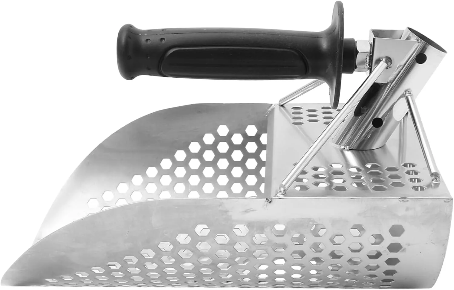Toyvian Stainless Steel Metal Detector Shovel for Beach Sifting Scoop Shovel Treasure Hunting Tool