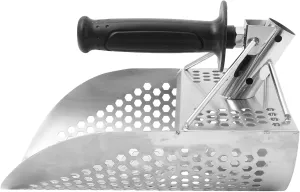 Toyvian Stainless Steel Metal Detector Shovel for Beach Sifting Scoop Shovel Treasure Hunting Tool