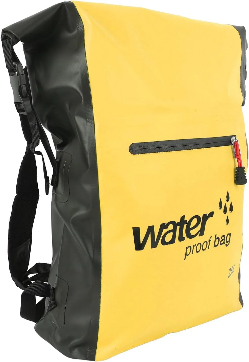 Travel Dry Bag, Dry Backpack and Wet Compartments Portable Enduring 25L Spacious for Floating (Yellow)