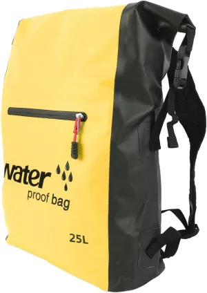 Travel Dry Bag, Dry Backpack and Wet Compartments Portable Enduring 25L Spacious for Floating (Yellow)
