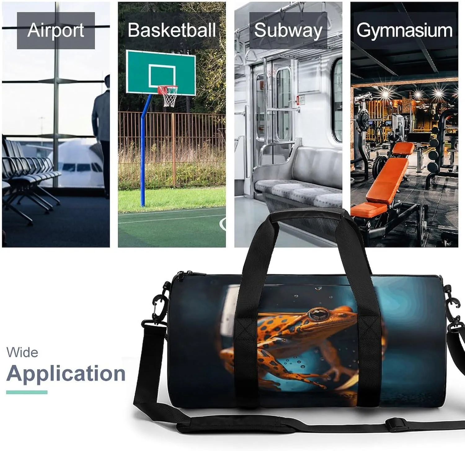 Travel Duffel Bag for Men And Women,Floating in Glass Waterproof Sports Fitness Bag Portable Travel Duffel Bag