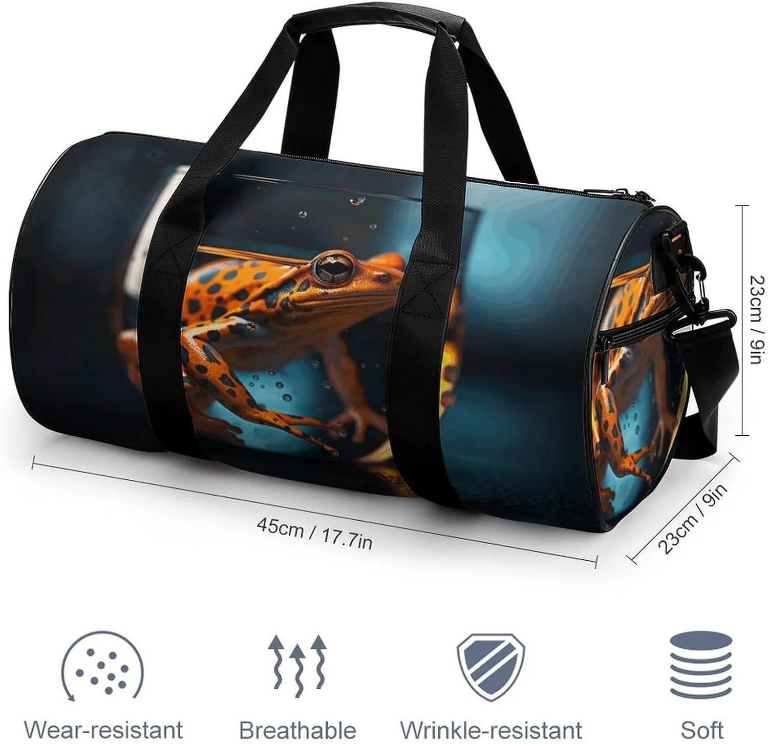 Travel Duffel Bag for Men And Women,Floating in Glass Waterproof Sports Fitness Bag Portable Travel Duffel Bag