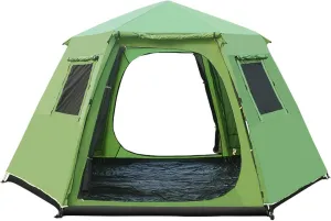 Travel Tent Outdoor Camping Tent Double Layer Waterproof Windproof Oversized Family Party Camping Tent
