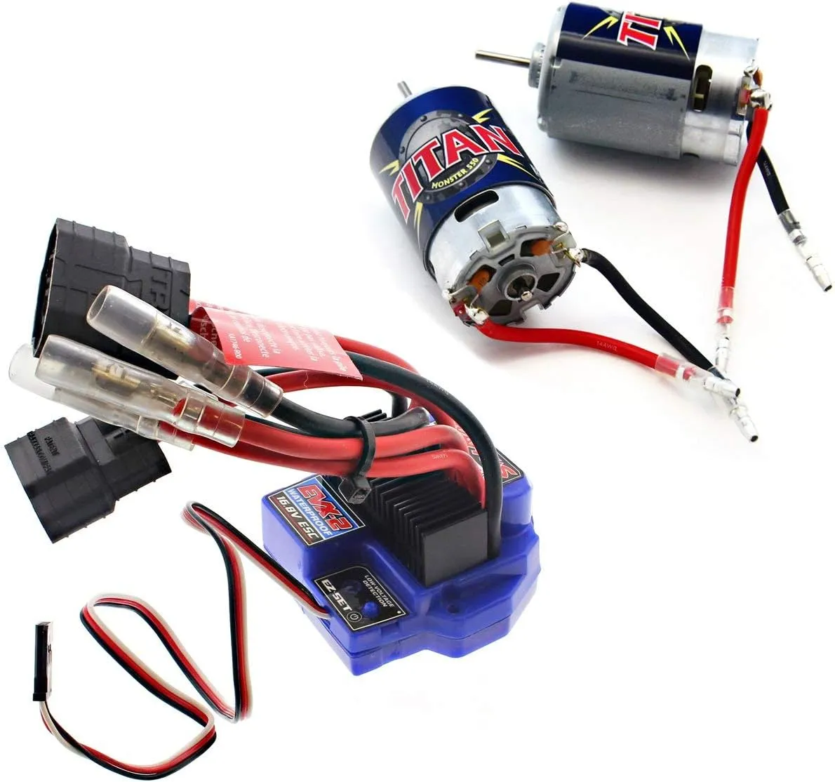Traxxas 1/10 E-Revo 16.8V WATERPROOF EVX-2 ESC & 2 TITAN 550 MOTORS Fwd Rev
