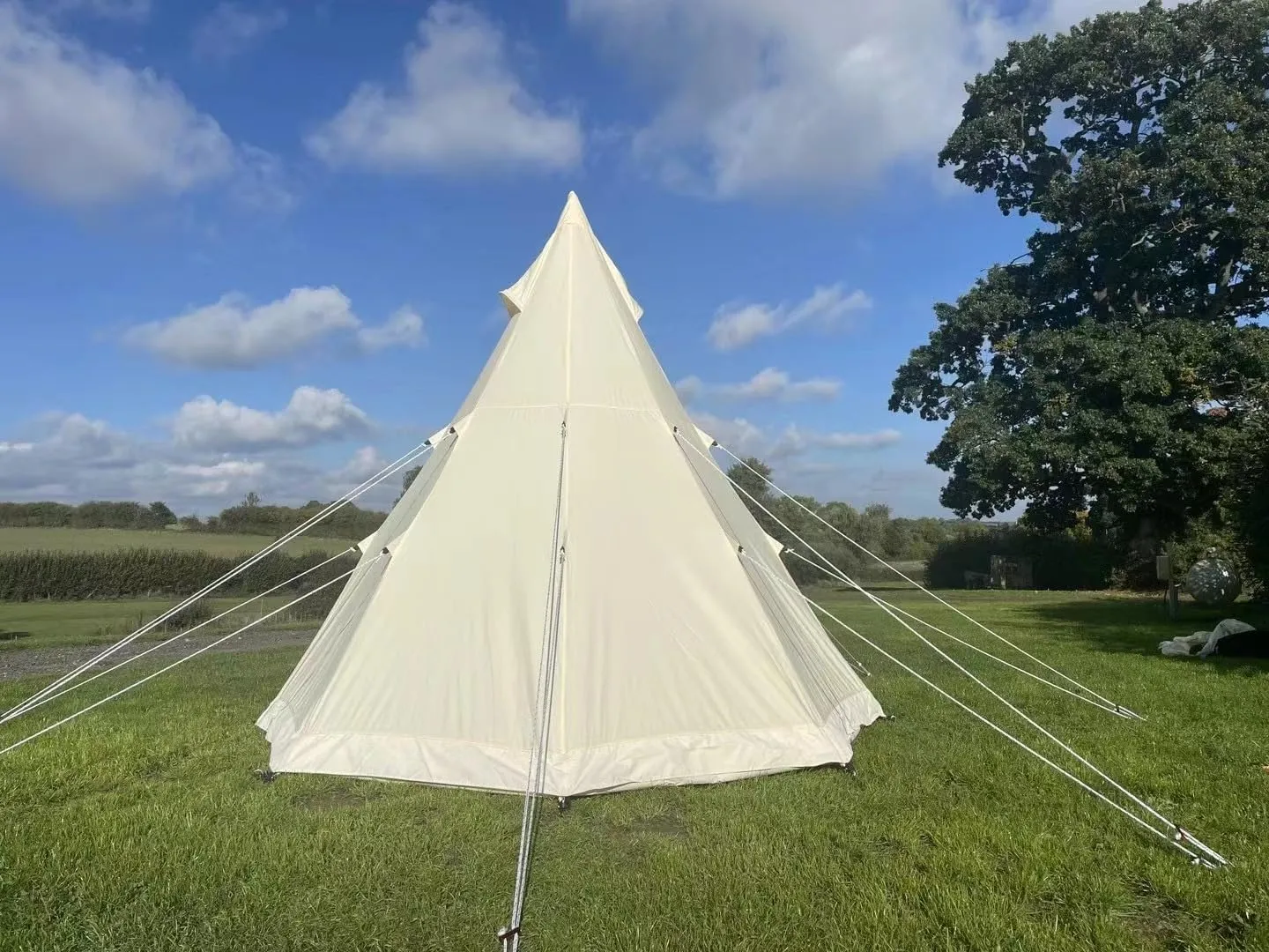 Ultimate Comfort with 9.85ft Tipi Tent, Four-Season Camping Tent for Families, Lightweight Aluminum Frame, Customizable Colors