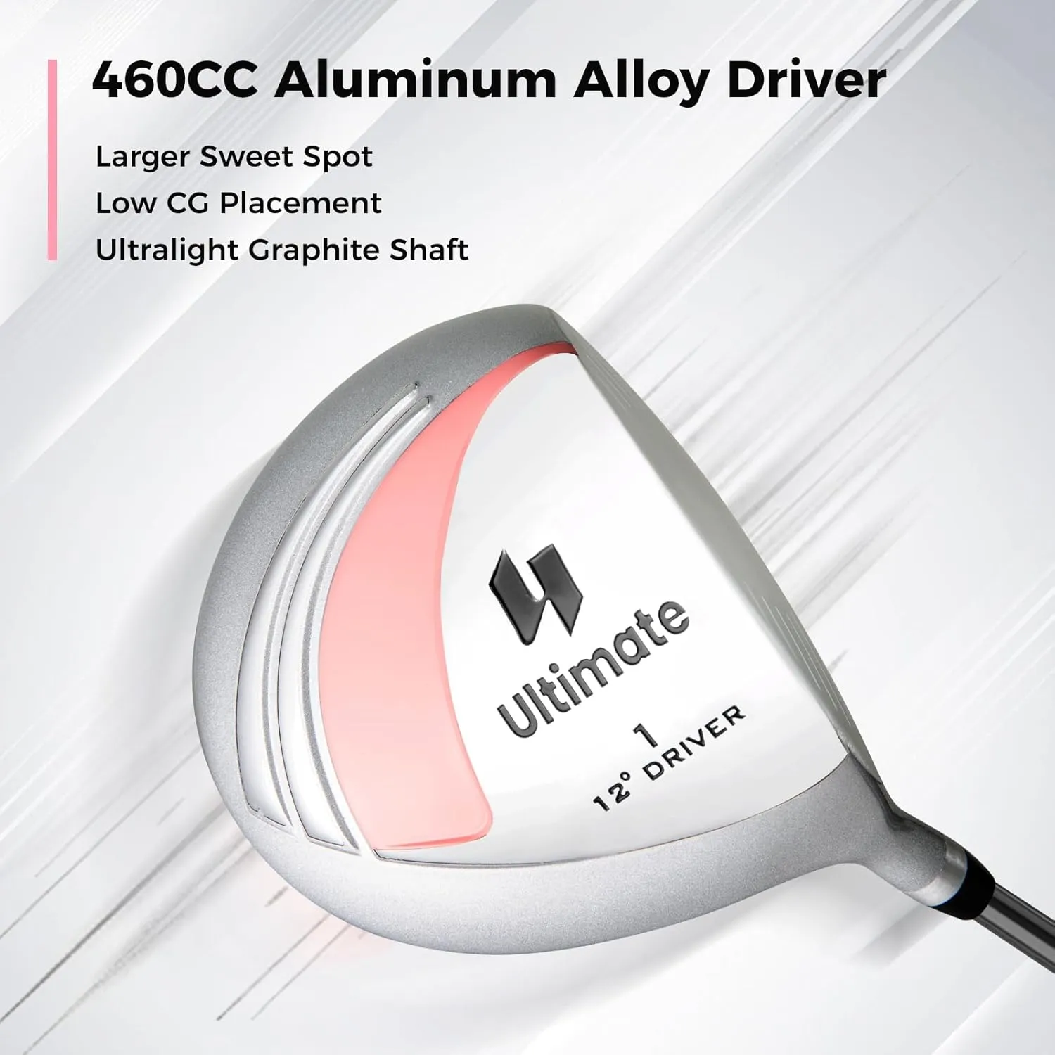 ULTIMATE Women's Complete Golf Club Set, 9/10/11pcs Right Handed Ladies Golf Clubs Set w/ 460cc Alloy Driver, #3 Fairway Wood, #4 Hybrid, #6/#7/#8/#9/#P Irons & Putter