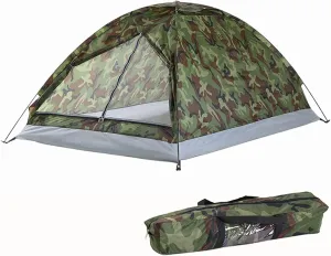 Ultralight Camping Tent for 1 Or 2 People, Camouflage and Water Resistant, for Outdoor Hiking