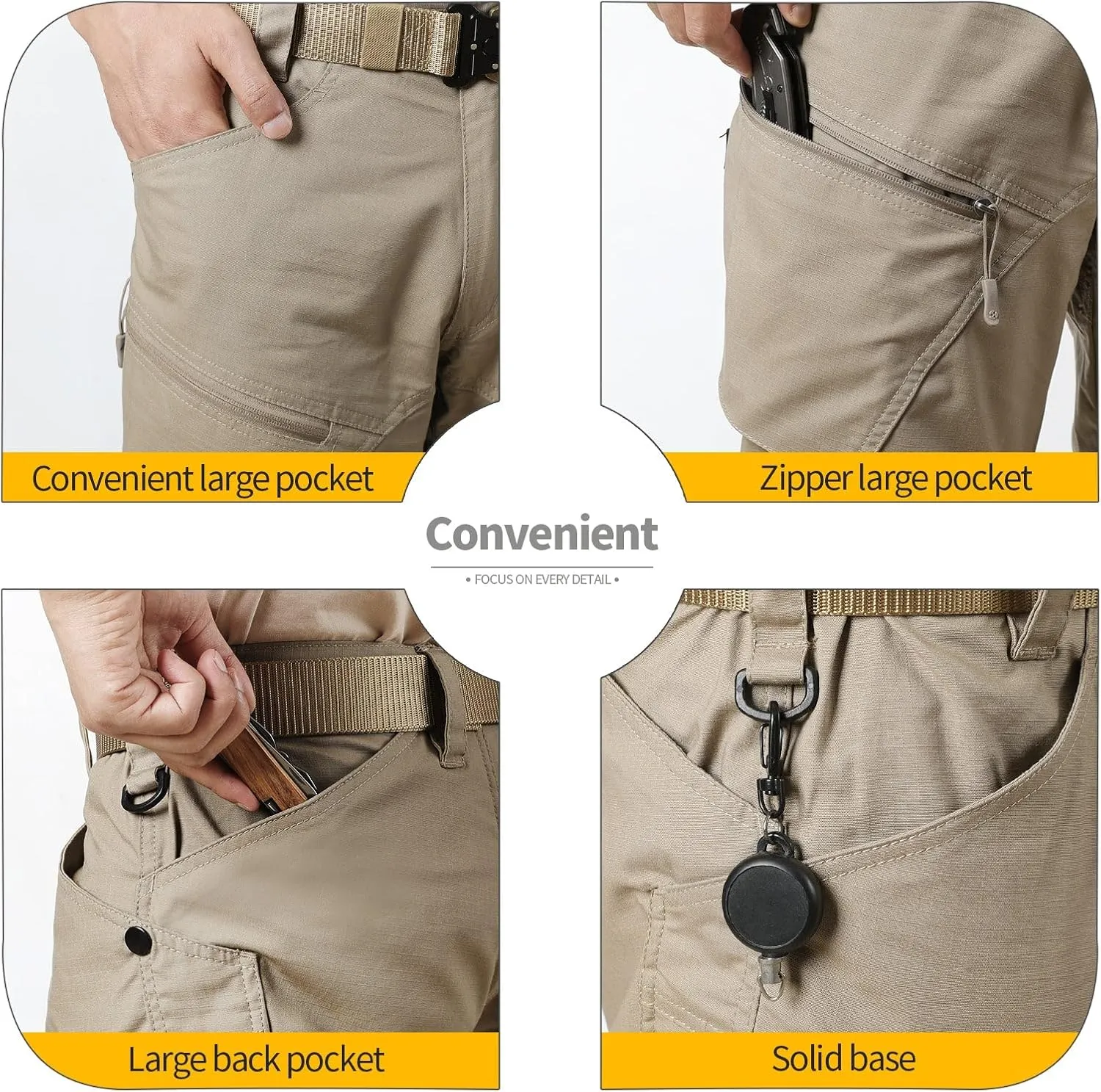 Urban Pro Men's Tactical Cargo Pant Waterproof Ripstop Durable Multi-Pocket Lightweight Work Hiking Outdoor