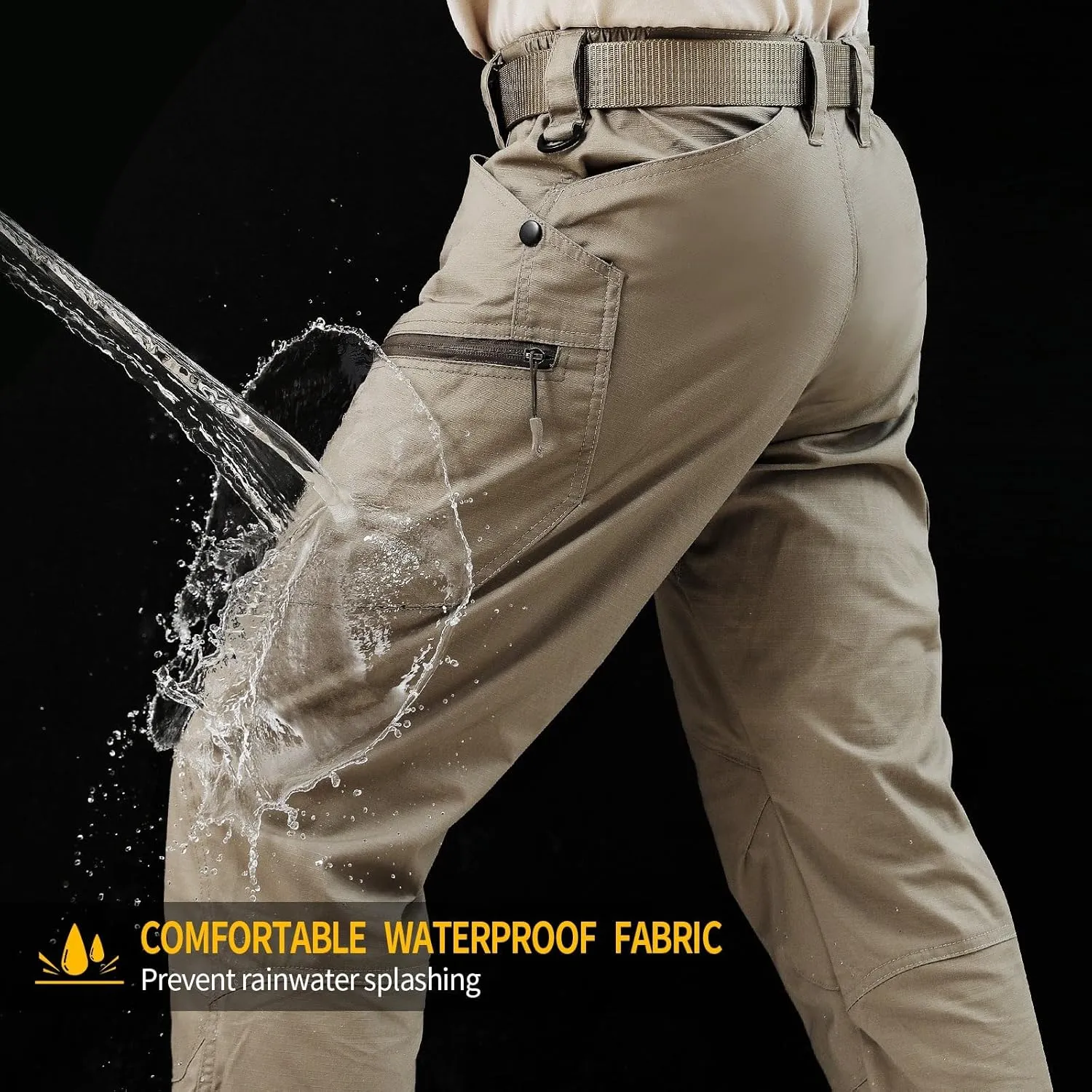 Urban Pro Men's Tactical Cargo Pant Waterproof Ripstop Durable Multi-Pocket Lightweight Work Hiking Outdoor