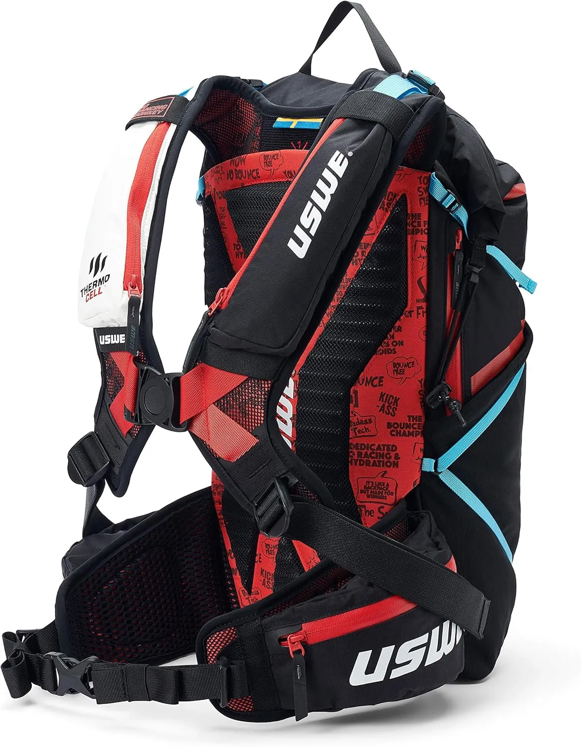 USWE Hajker 30L Winter, Backpack with Waterproof Rolltop, for Hiking and Skiing. For Men and Women. Insulated with Thermo Cell and Freeze Protection, Black