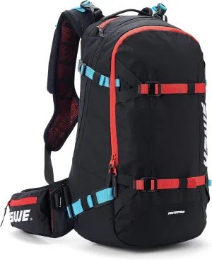 USWE Pow 25L, Ski and Snowboard Backpack with Back Protector, for Men and Women. Insulated Snow Hydration Pack with Thermo Cell Freeze Protection. Bounce Free. Black.