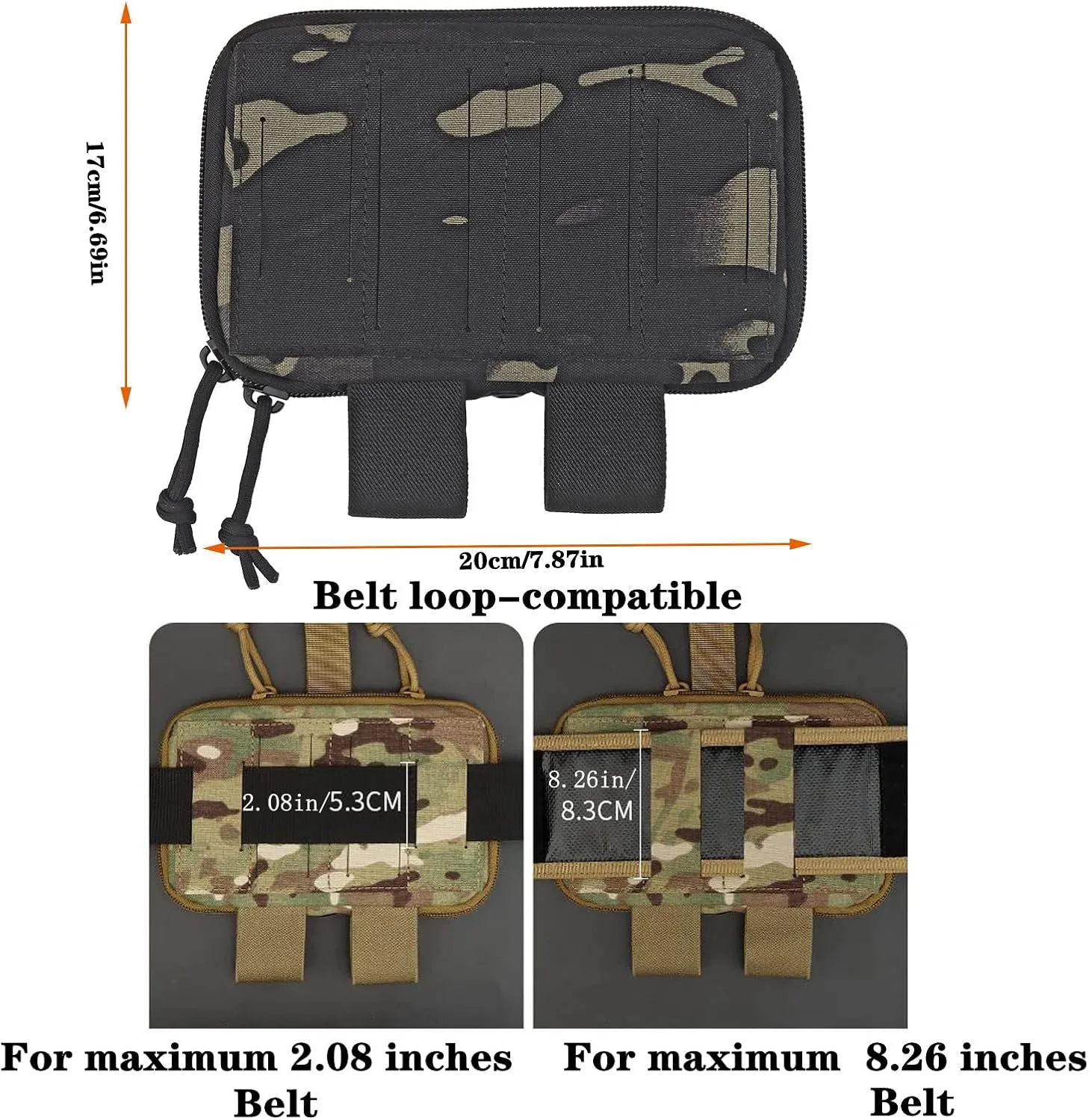 Utility Tactical Medical Pouch Trauma Kit Organizer Tourniquet Holder IFAK Pouch, Emergency EMT Med Kit Tactical First Aid Pouch with Elastic Holder Hook and Loop