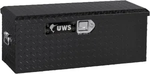 UWS ATV-BLK Black ATV Chest with End Pull Handles and Beveled Insulated Lid