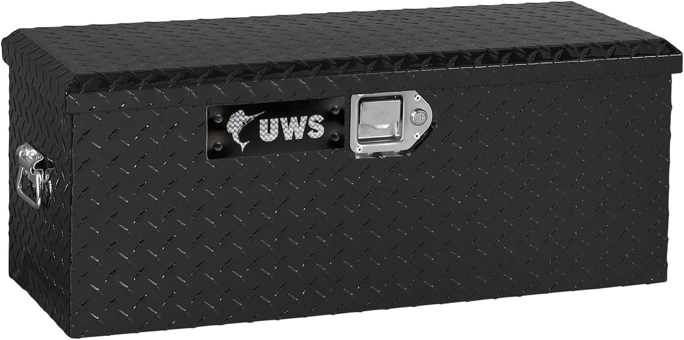 UWS ATV-BLK Black ATV Chest with End Pull Handles and Beveled Insulated Lid