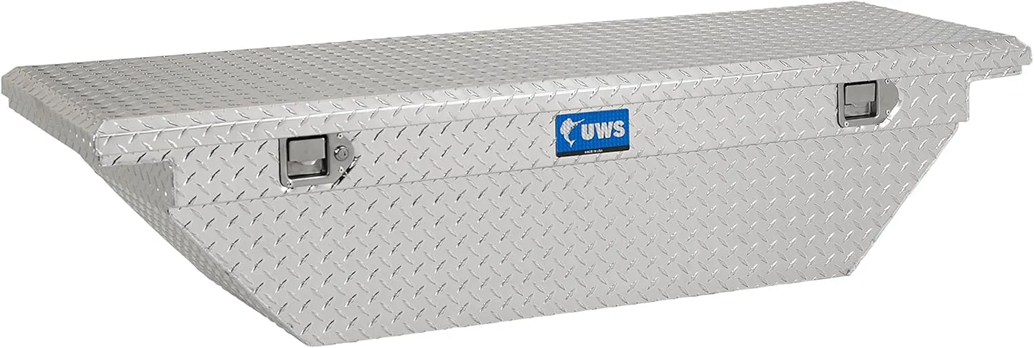 UWS EC10421 69-Inch Heavy-Wall Aluminum Angled Truck Tool Box with Low Profile, RigidCore Lid