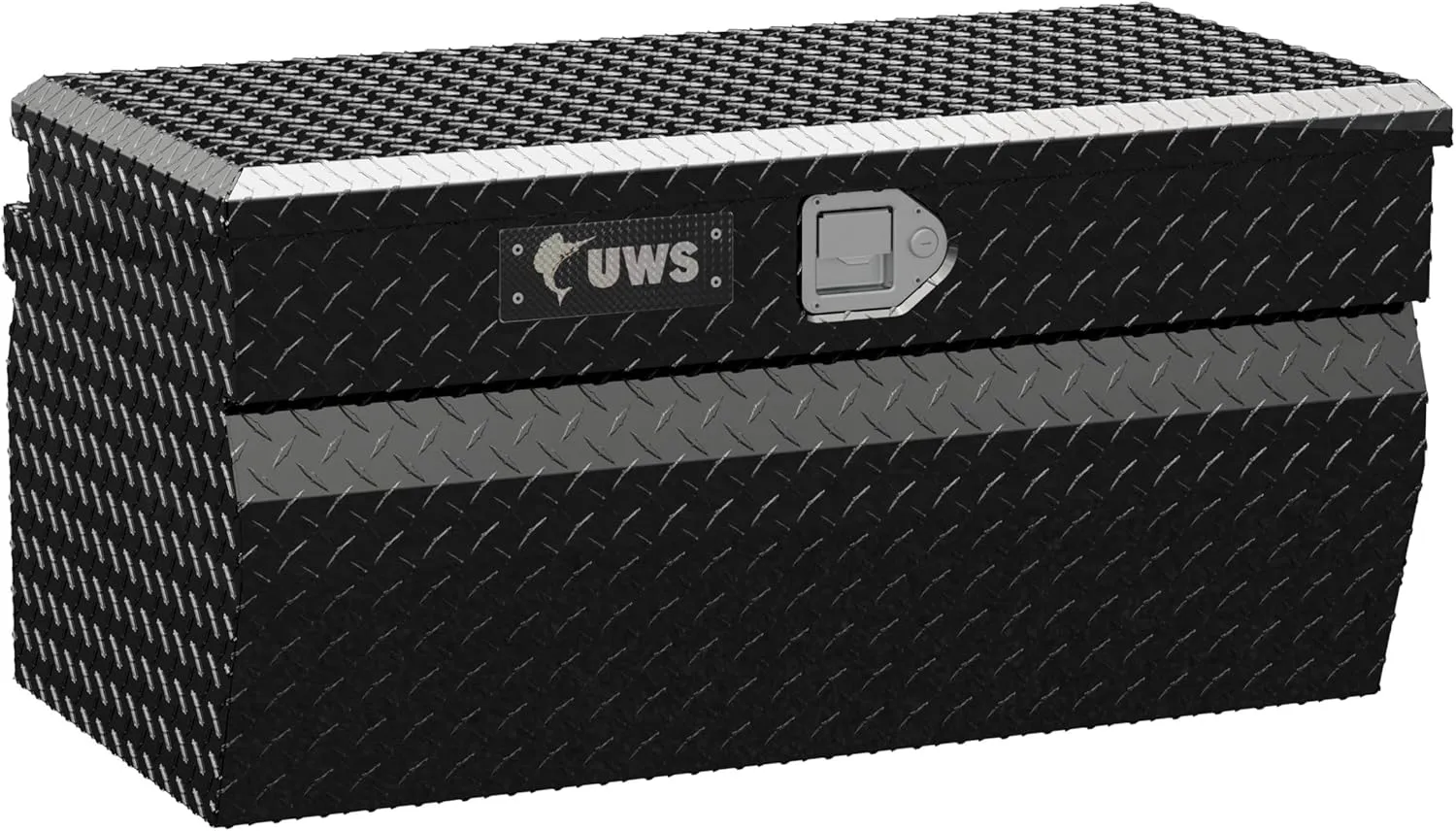 UWS EC20172 36-Inch Gloss Black Heavy-Wall Aluminum Wedge Truck Storage Box, RigidCore Lid
