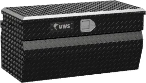 UWS EC20172 36-Inch Gloss Black Heavy-Wall Aluminum Wedge Truck Storage Box, RigidCore Lid