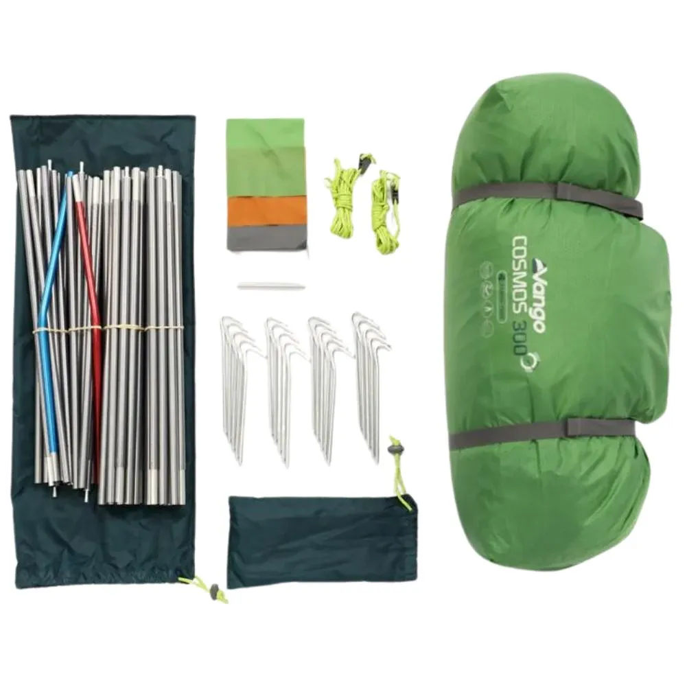 Vango Cosmos 300 Tent - 3-Man Tent (Pamir Green)