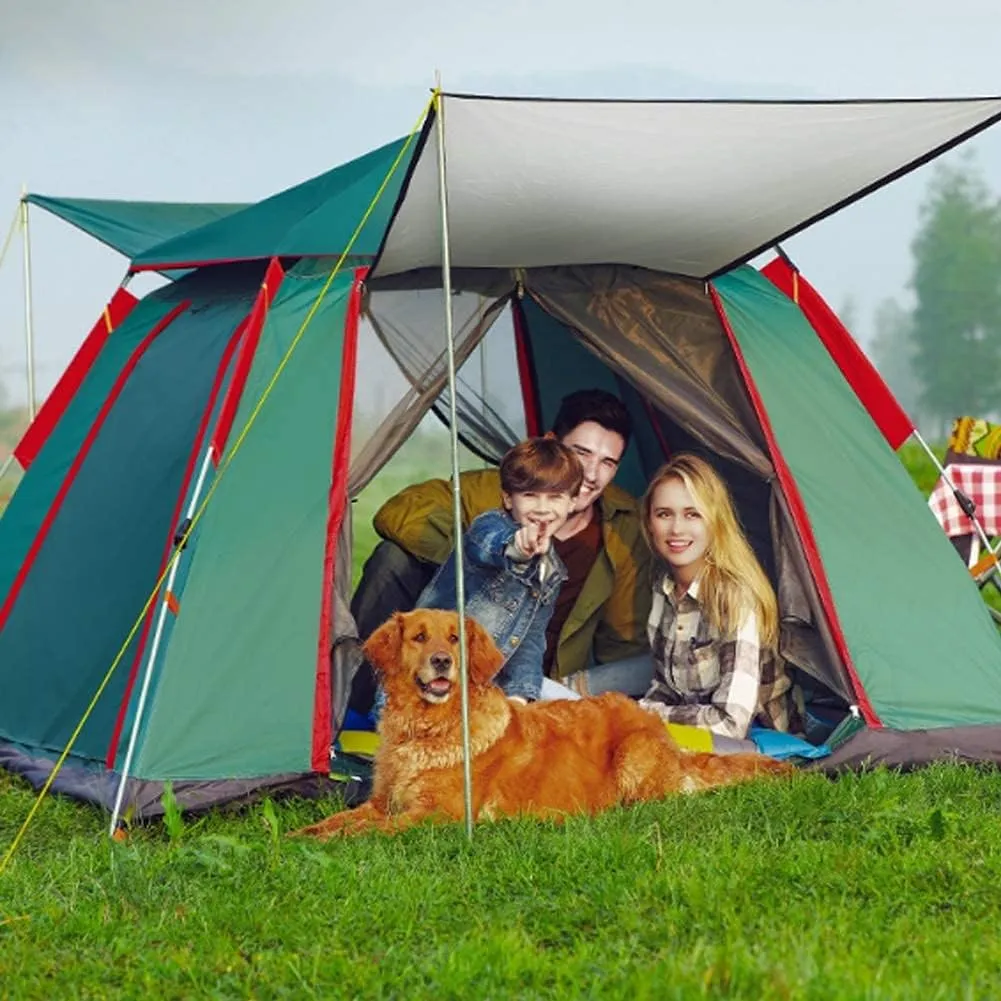 VejiA Camping Tent Rainproof Multifunction Automatic Outdoor Thick Family Tents 3-4 Person