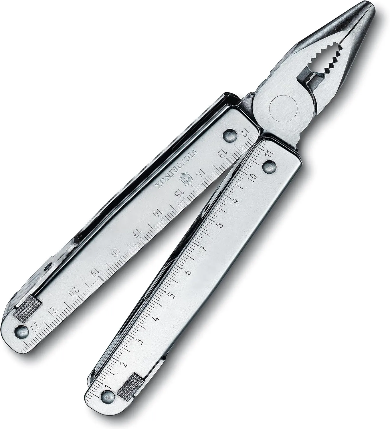 Victorinox 3.0339.L Swisstool X Plus Ratchet with Leather Pouch Extremely Handy, Functional, and Compact in Silver 4.5 inches