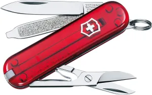 VICTORINOX SWISS ARMY Folding Knife,Ruby Classsic,7 Functions