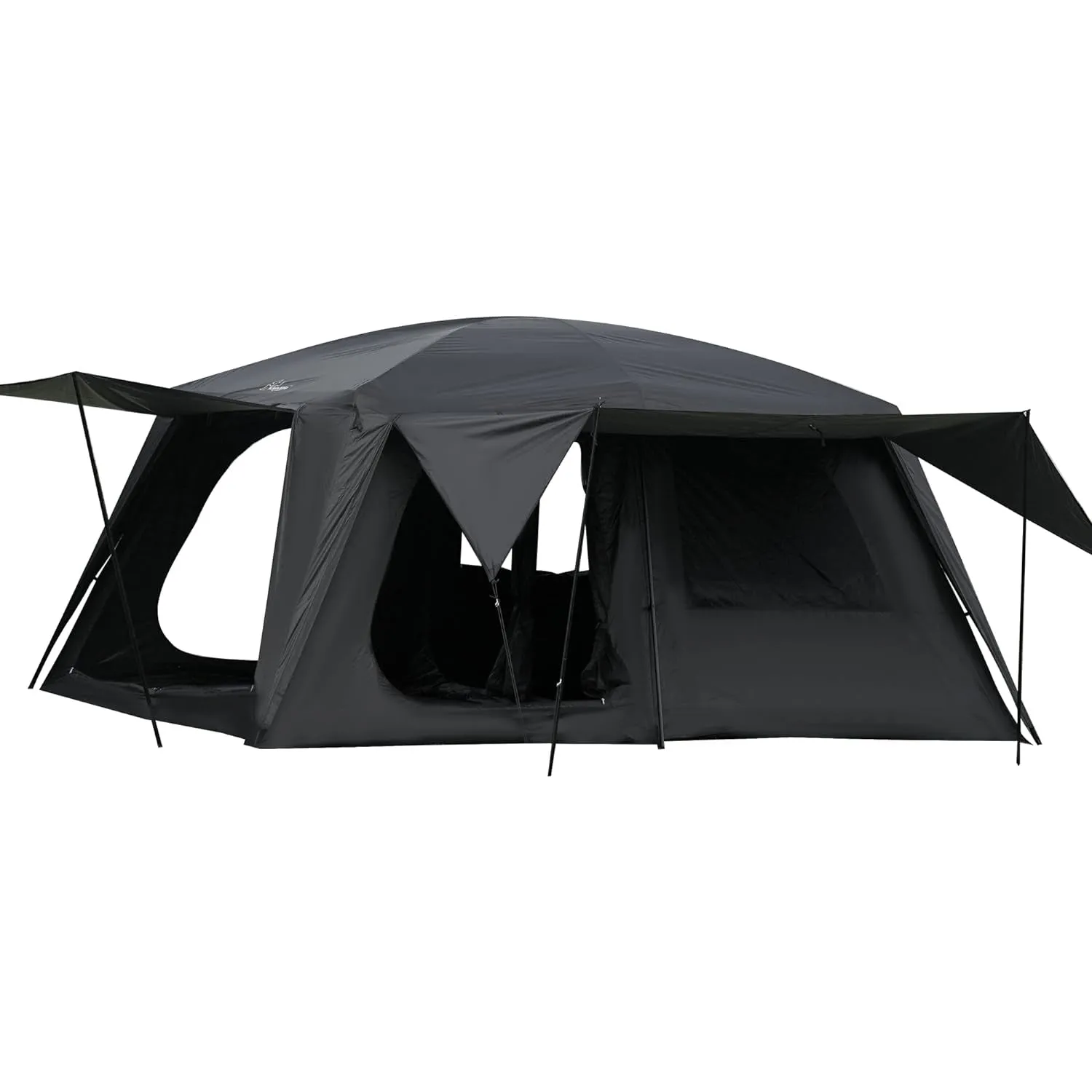 Vidalido 4-6 Person Camping Tent with 3 Door 2 Room Large Family Cabin Tents, Double Layer Waterproof Portable Glamping Tent, Big Tents for Outdoor Camping Hiking and Backpacking
