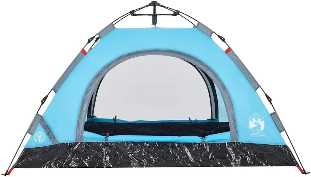 vidaXL Camping Tent 2-Person, Garden Shelter, Portable Canopy for Outdoor Patio Hiking, Lightweight Tent, Foldable Tent, Blue Quick Release