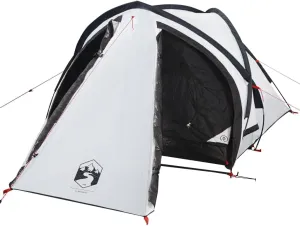 vidaXL Camping Tent Dome 2-Person White Blackout Fabric Waterproof
