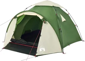 vidaXL Camping Tent Dome 3-Person, Garden Shelter, Portable Canopy for Outdoor Patio Hiking, Foldable Dome Tent, Green Quick Release