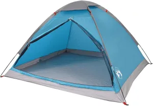 vidaXL Camping Tent Dome 4-Person Blue Waterproof