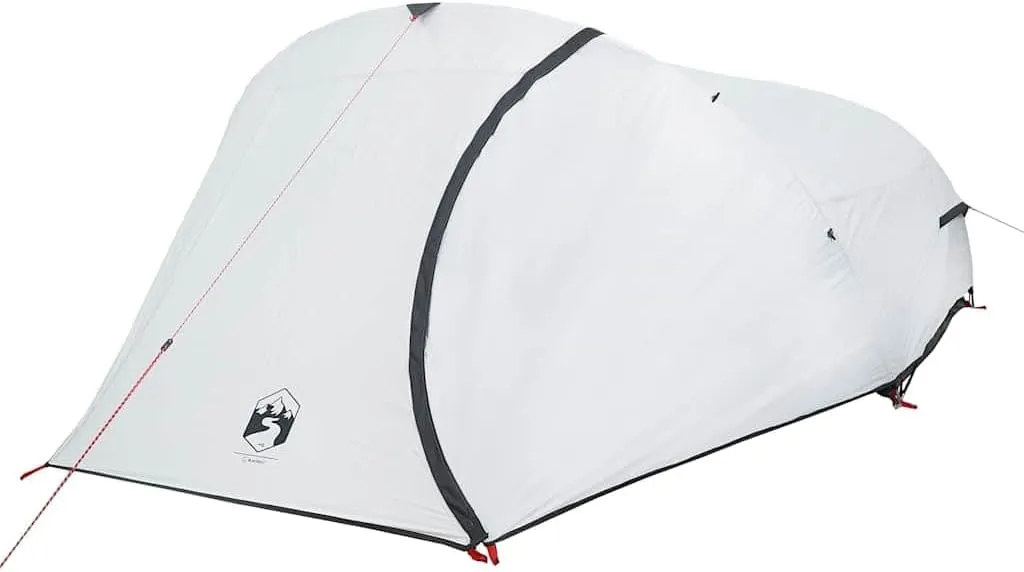vidaXL Camping Tent Dome 4-Person, Garden Shelter, Blackout Tent for Outdoor Patio Hiking, Dome Tent, Blackout Tent, White Blackout Fabric Waterproof