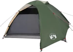 vidaXL Camping Tent Dome 4-Person Green Waterproof