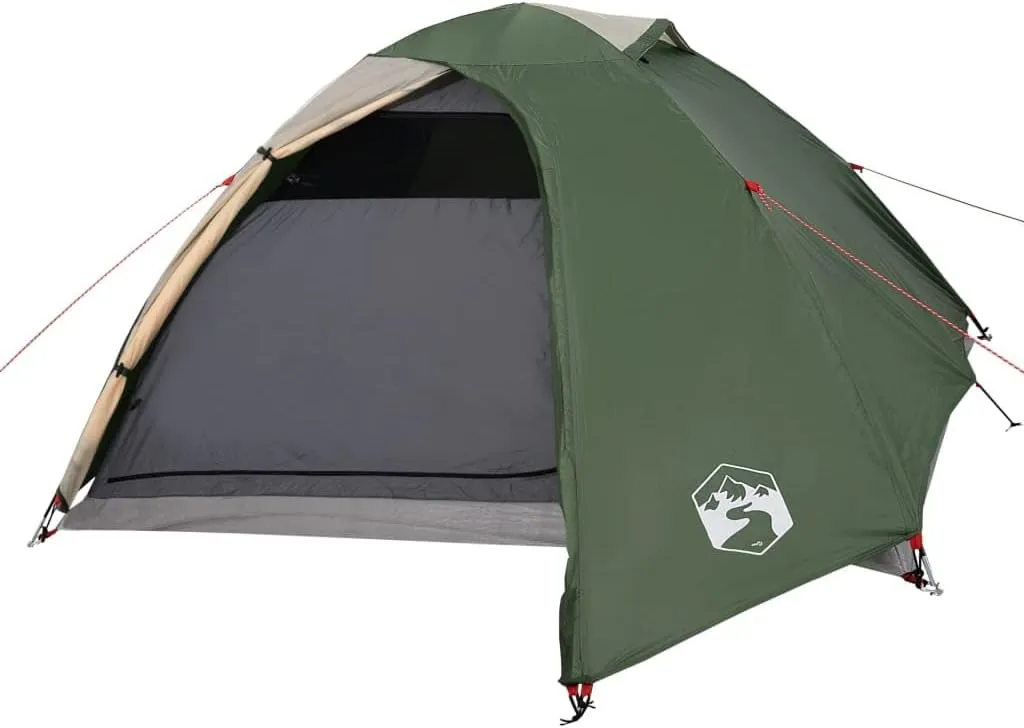 vidaXL Camping Tent Dome 4-Person Green Waterproof