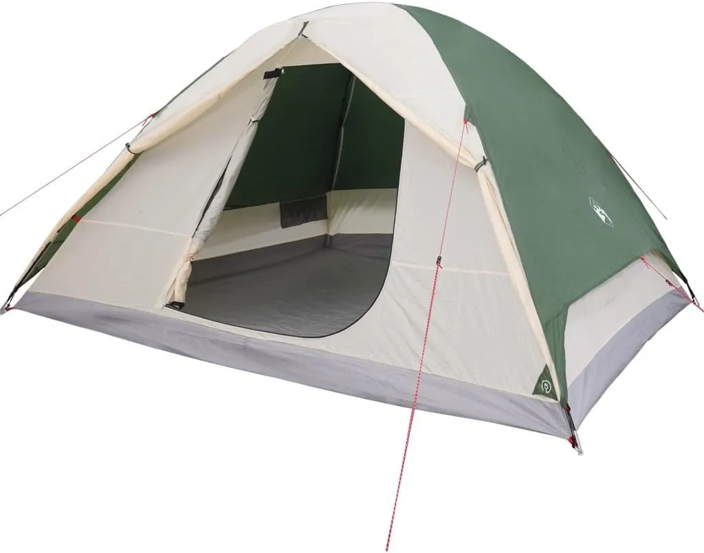 vidaXL Camping Tent Dome 6-Person Green Waterproof
