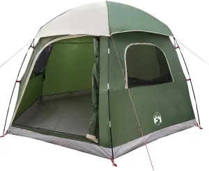 vidaXL Family Tent Igloo - 6-Person Waterproof Camping shelter - Green Polyester with Removable Fly & e-Port - Measures 152.8 x 137.8 x 90.6 inches - Lightweight at 21.7 lb - Portable for Outdoor ...