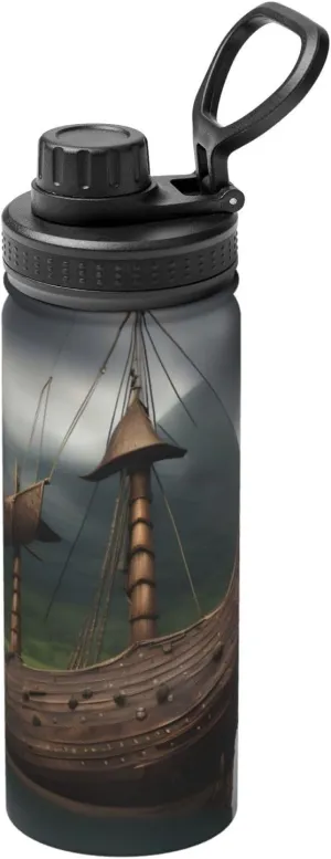 Vikings Boat Sports Insulated Water Bottle - Premium 18 oz. Stainless Steel Hydration Bottle for Outdoor Enthusiasts
