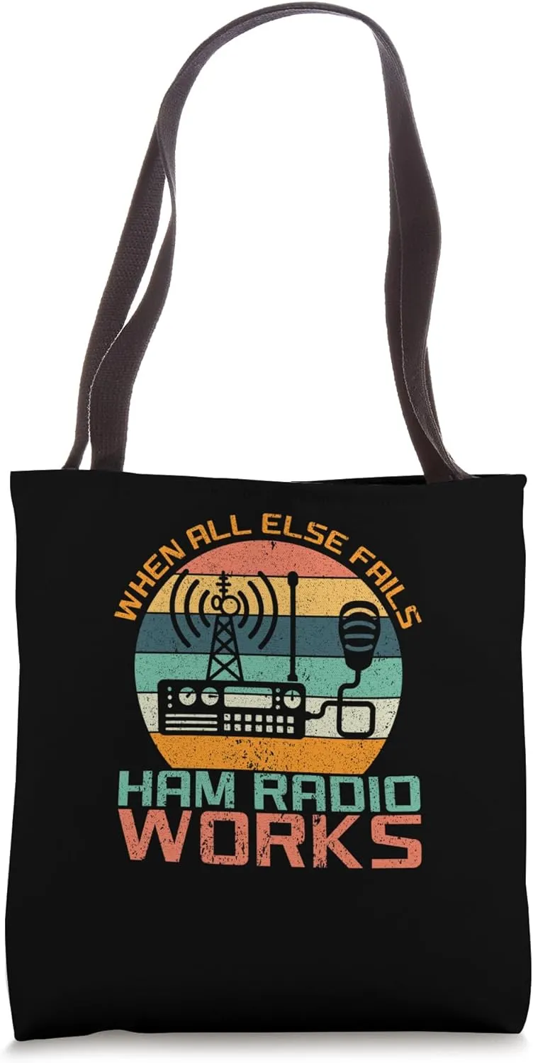 Vintage When All Else Fails Ham Radio Works Amateur Radio Tote Bag