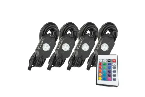 Vision X LED Rock Light System: (9W / 6 Pod Set / Red)