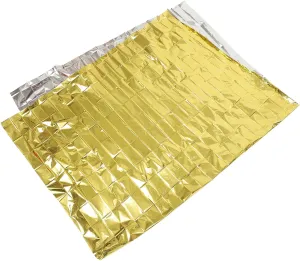 VOSAREA 10Pcs Outdoor Emergency Thermal Insulation Blanket Multi Use Reflective Survival Blanket for Camping Hiking and Emergency Situations