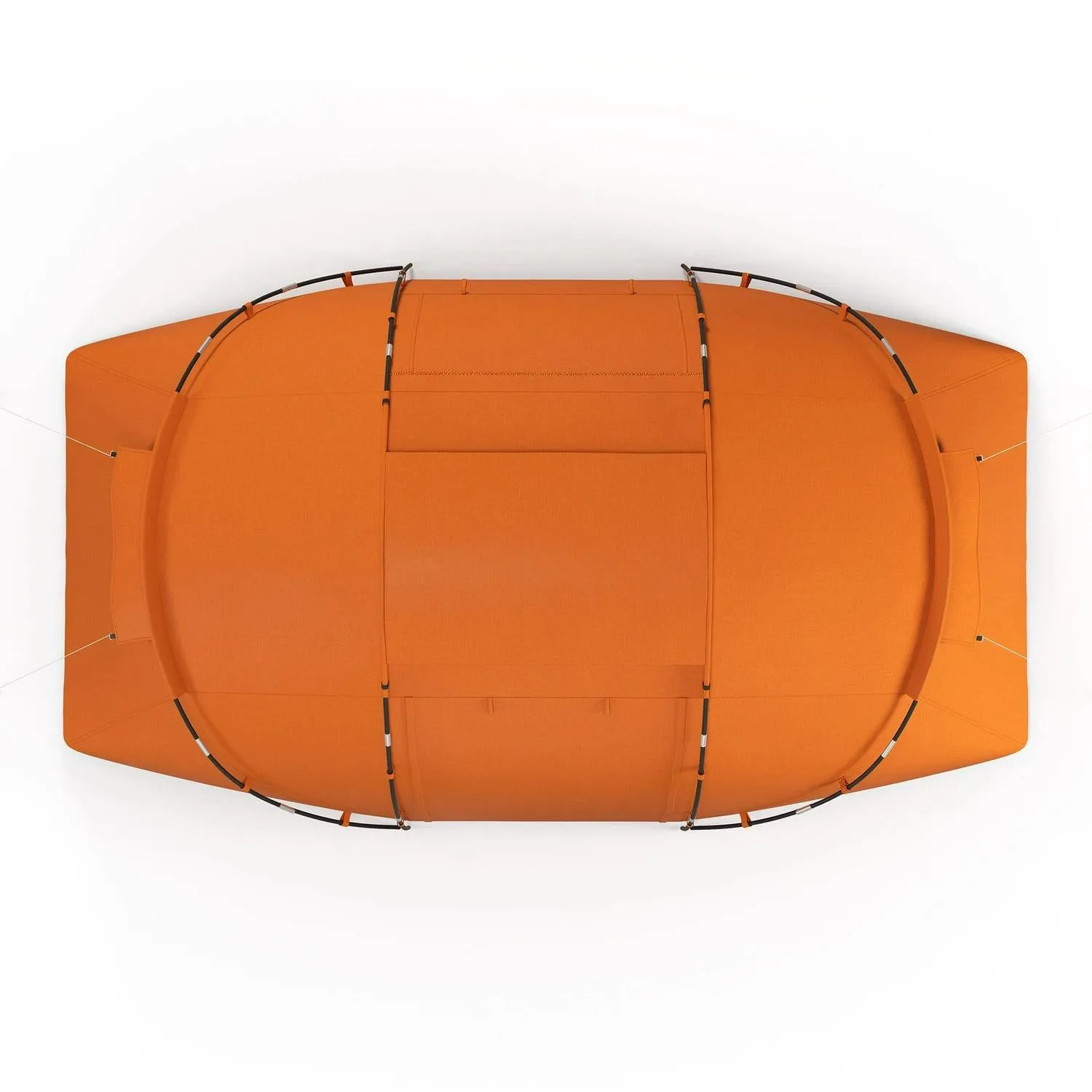 W/ Protection Vibrant Orange Tunnel 4-6 Tent Hiking Camping Man Two Outsunny Shelter, Bedroom, Full range UV