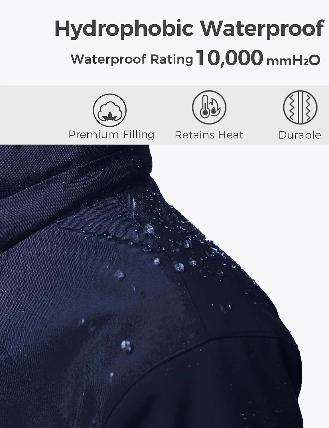 wantdo Boy's Ski Jacket Waterproof 3 in 1 Snow Coat Warm Fleece Winter Coat
