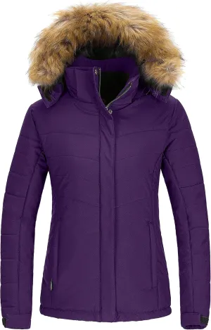 wantdo Women's Waterproof Ski Jacket Hooded Snow Coat Mountain Winter Parka Snowboarding Jackets