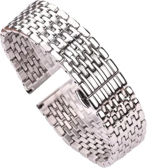 watch 16mm 18mm 20mm 22mm silver stainless steel watchbands women men solid wrist watch strap accessories