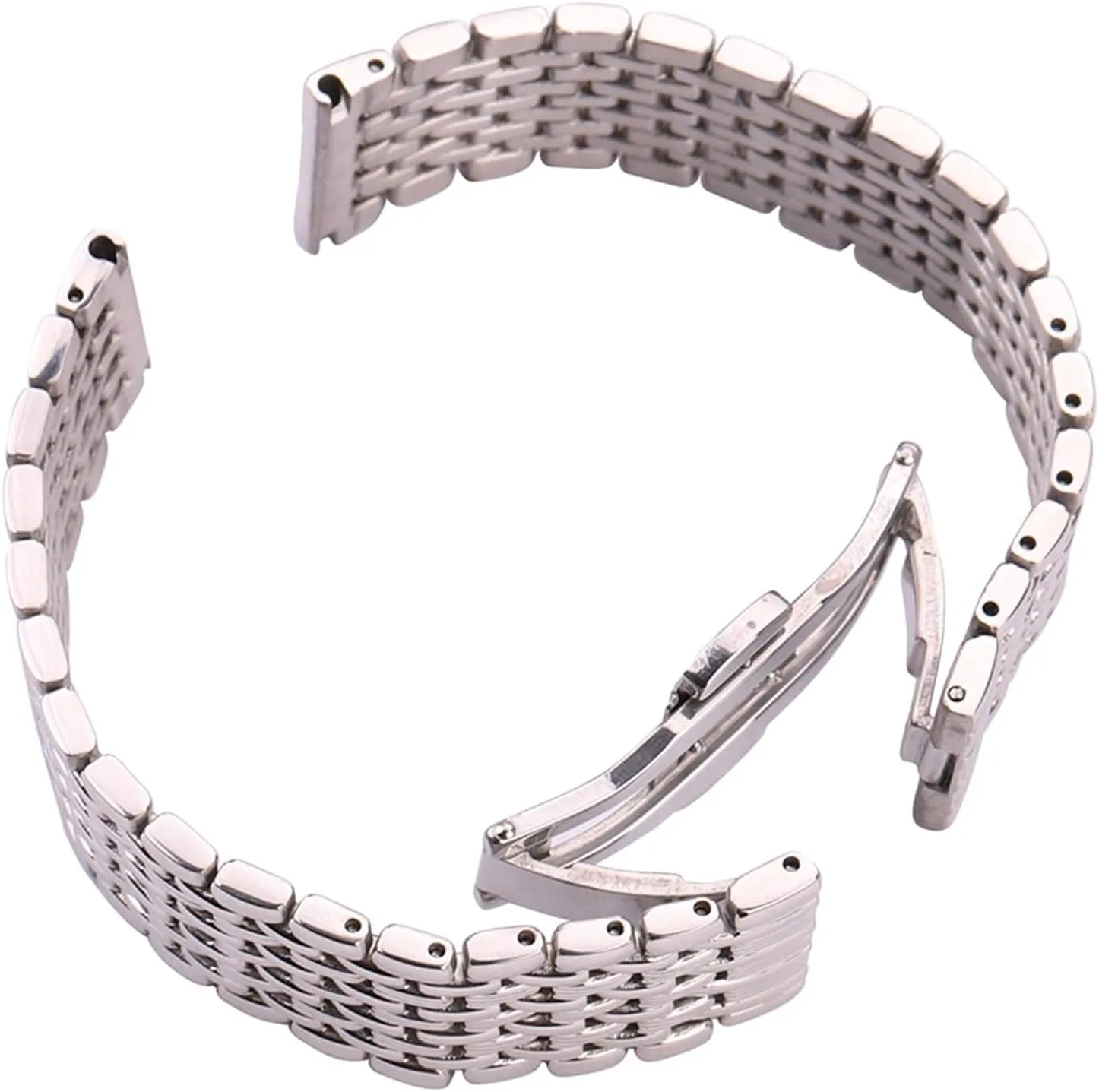 watch 16mm 18mm 20mm 22mm silver stainless steel watchbands women men solid wrist watch strap accessories